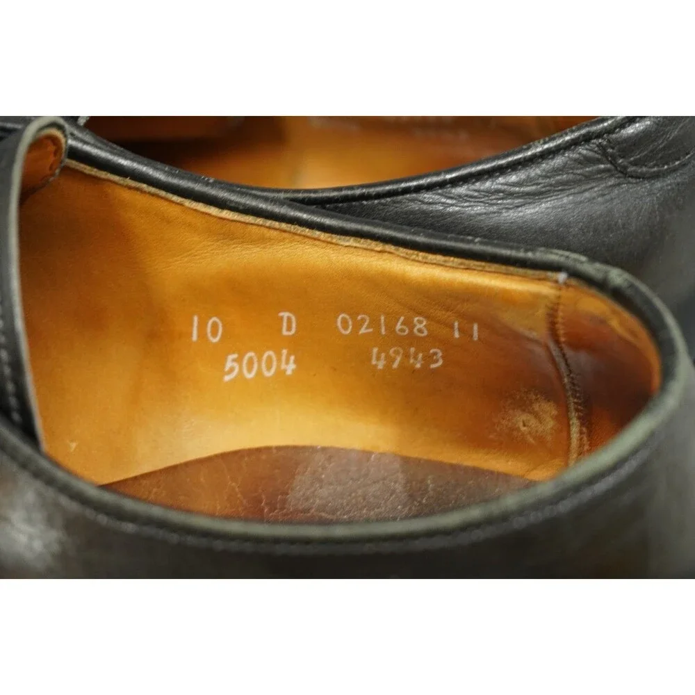 Allen Edmonds Concord Black Oxford Dress Shoes Leather Buckle Size 10 D
